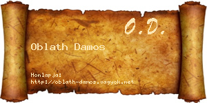 Oblath Damos névjegykártya
